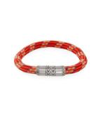 Men's Classic Chain Slim Cord Bracelet, Red