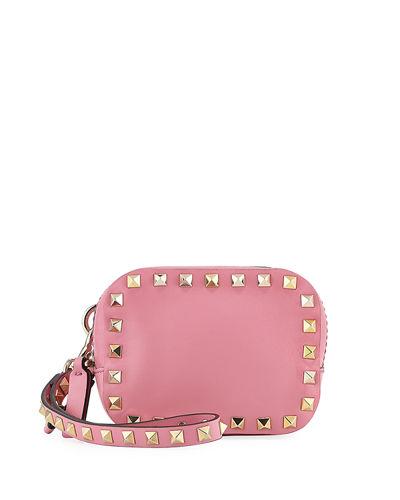 Rockstud Dual-zip Clutch Bag