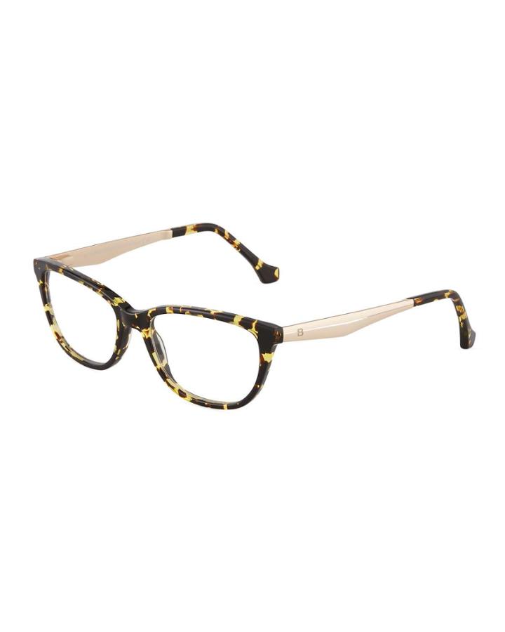 Square Tortoiseshell Acetate/metal Optical Glasses