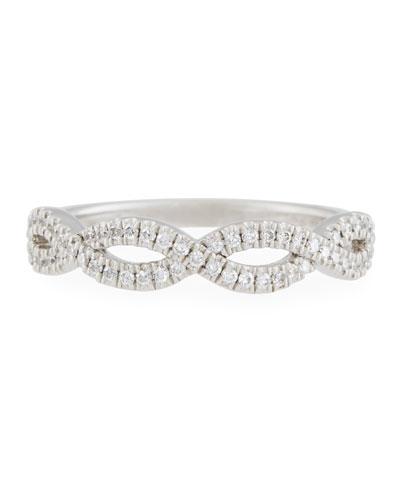 18k Crisscross Diamond Pav&eacute; Ring,
