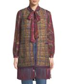 Tweed Fringe-hem Vest