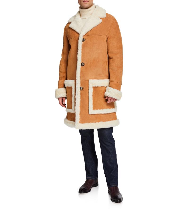 Men's Suede Coat With