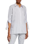 Saige Tie-cuffs Breezy Blouse