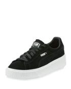 Suede Platform Lace-up