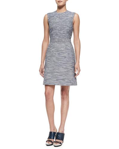 Sleeveless Denim Tweed