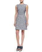 Sleeveless Denim Tweed