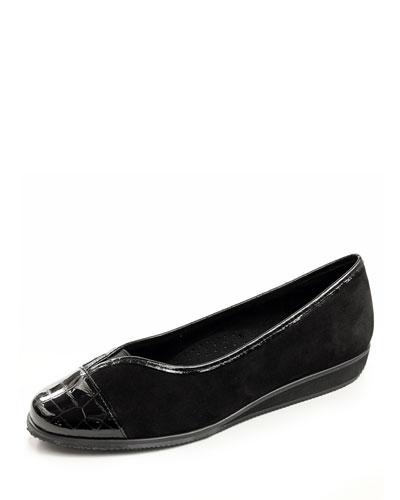 Abaka Suede Flat, Black
