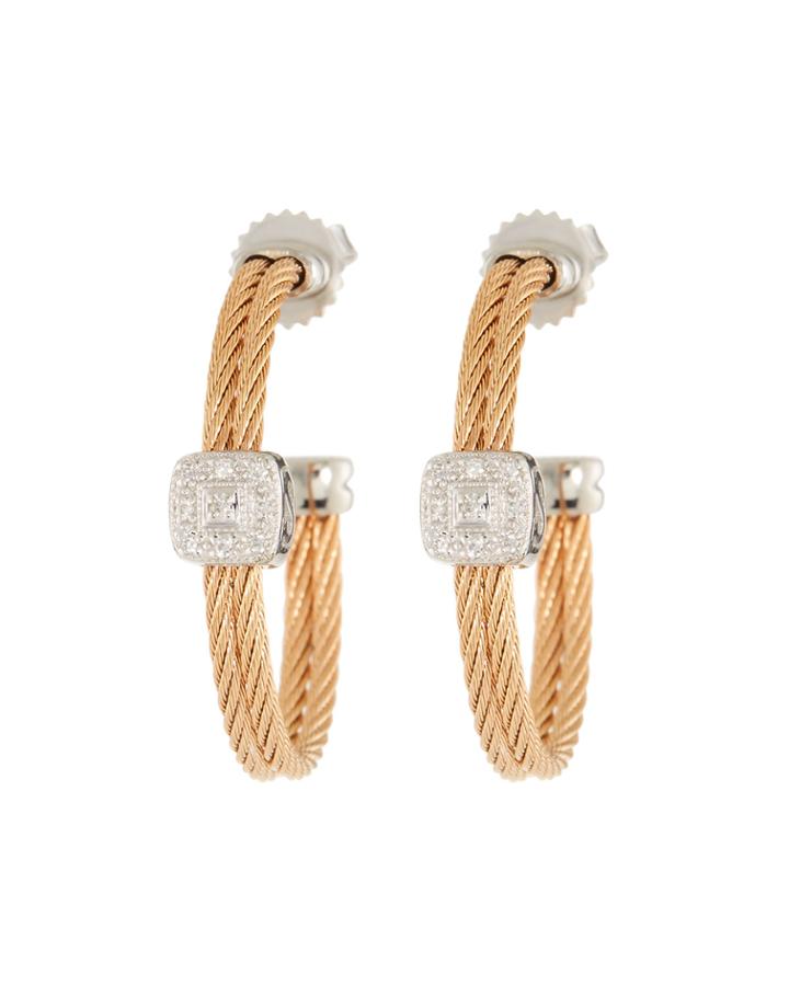 Classique Diamond-station Hoop Earrings