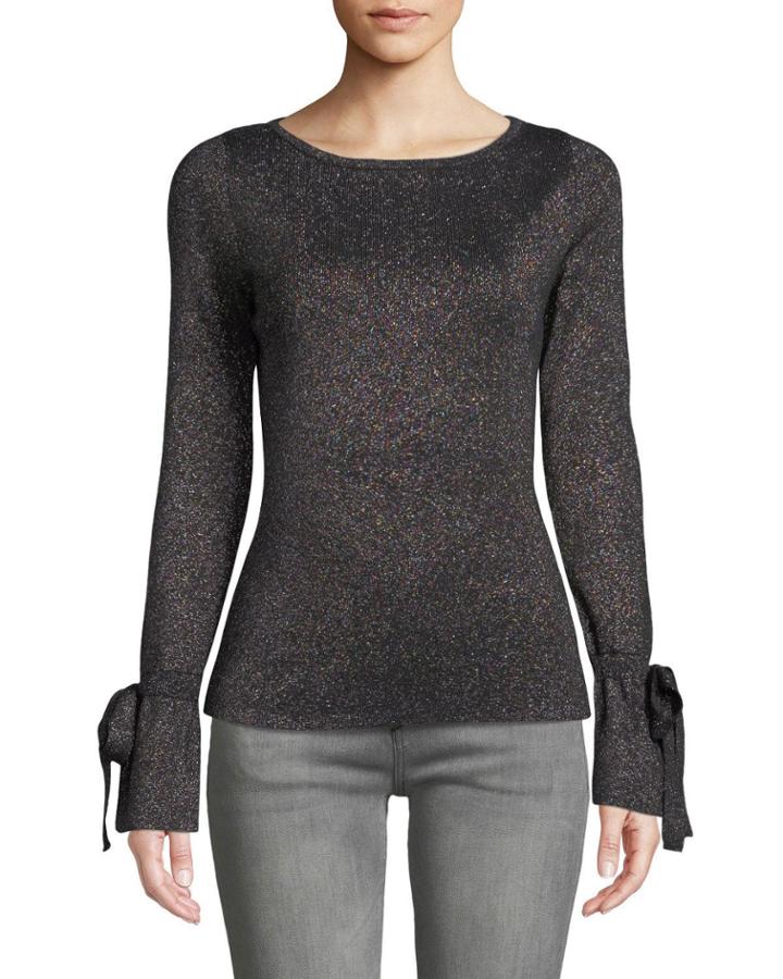 Multicolor Metallic Flare-sleeve