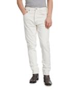 Men's Slim-fit Denim Pants, Beige