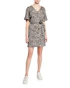Gisele Dolman-sleeve Deep-v Dress