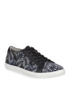 Men's Kam Leaf-print Leather