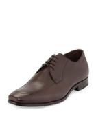 Maxero Leather Lace-up Oxford, Dark Brown