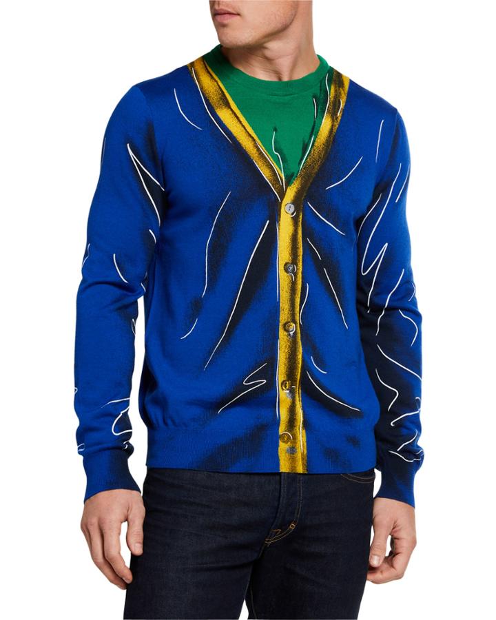Men's Button-front Wool Comic