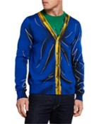 Men's Button-front Wool Comic