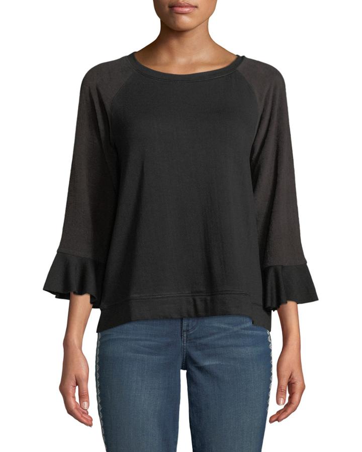 Martha Ruffle-sleeve