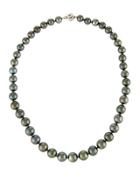 Black Tahitian Pearl Necklace,