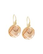 18k Crystal & Diamond Drop Earrings
