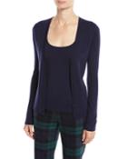 V-neck Button-front Cashmere Cardigan