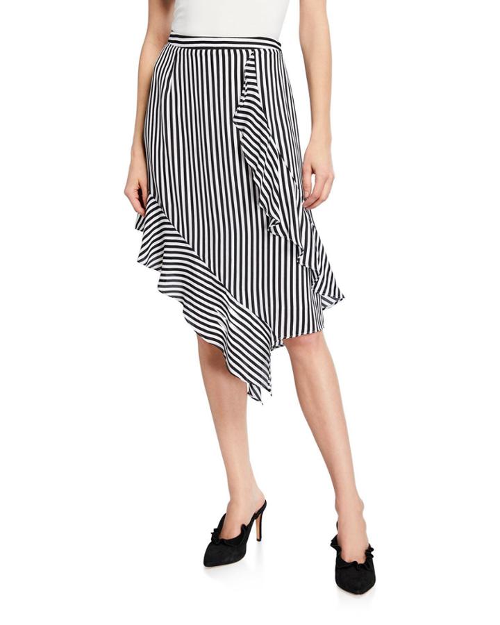 Asymmetric Striped Drape