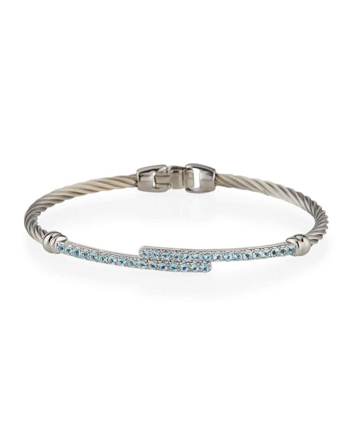 Blue Topaz Cord Bracelet,