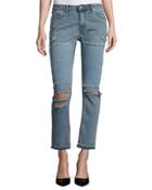 Common Distressed Skinny Jeans, Blue