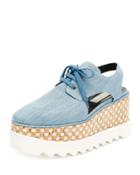 Elyse Denim Platform Creeper,