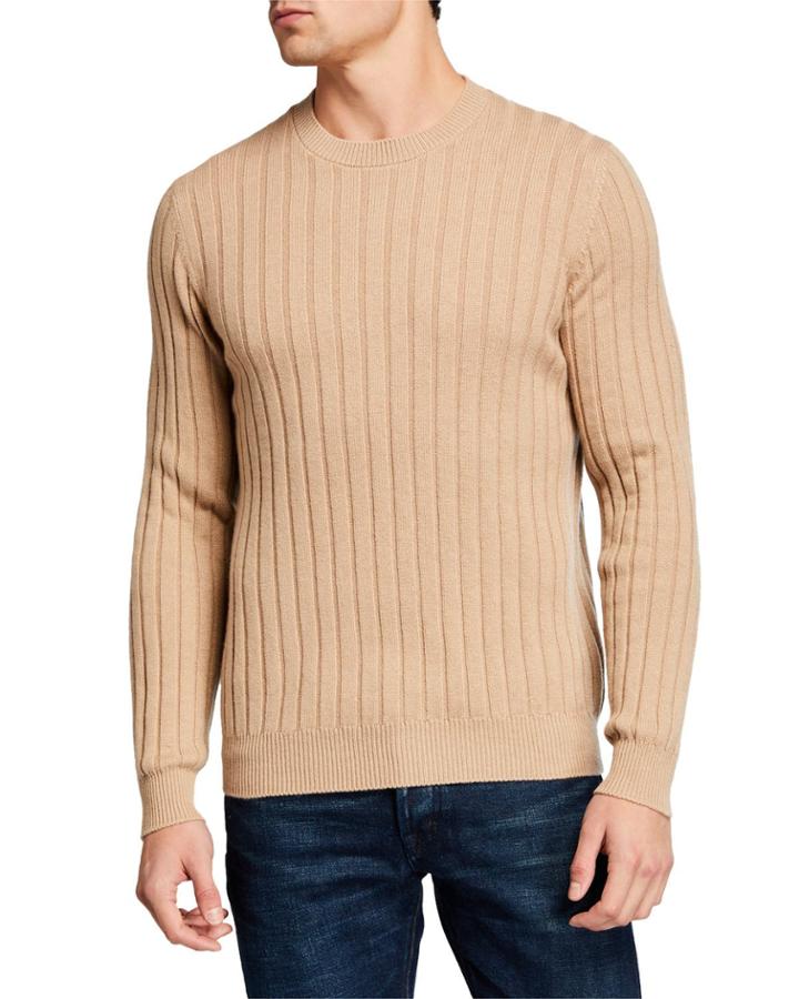 Men's Twisted Rib Crewneck Cashmere