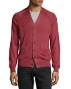 V-neck Button-front Cardigan