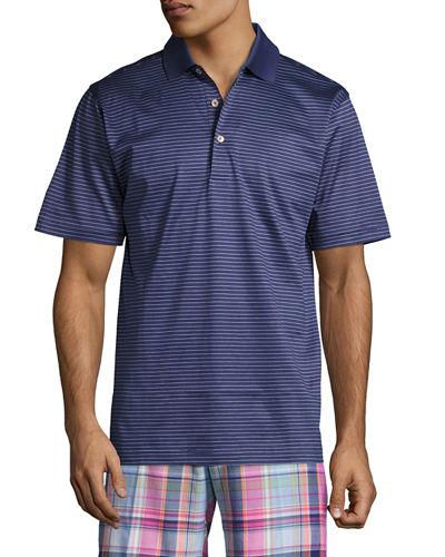 Subconscious Striped Lisle Knit Polo