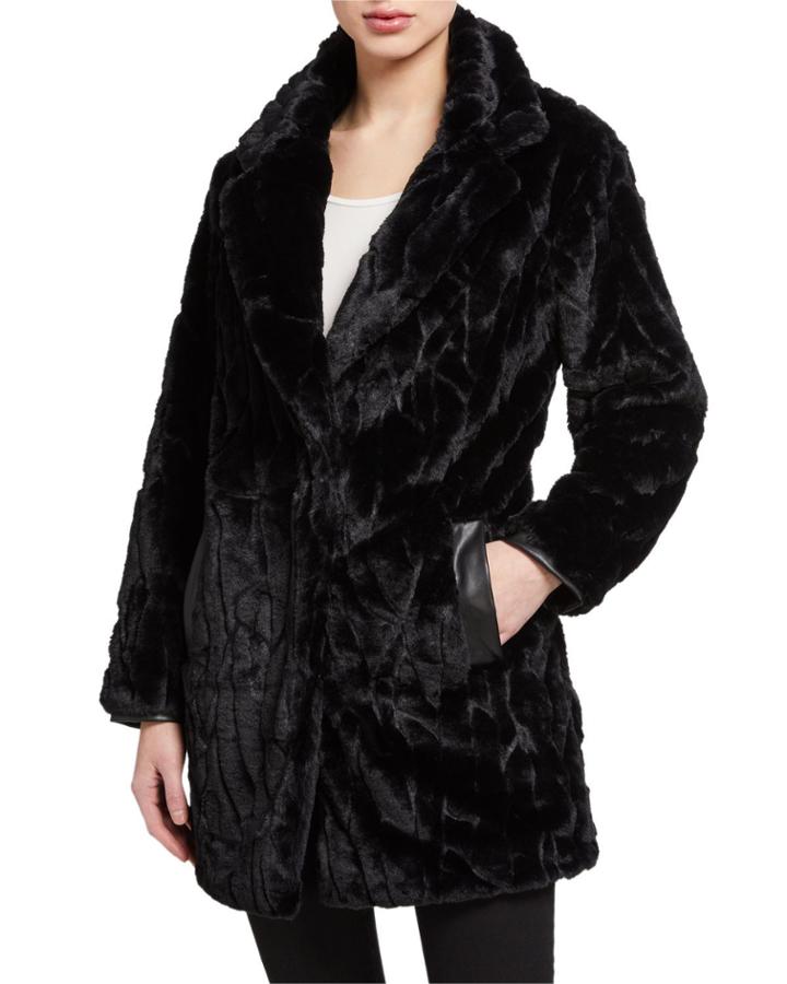 Faux-fur Coat With Faux