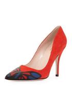 Lena Suede Butterfly Pump,