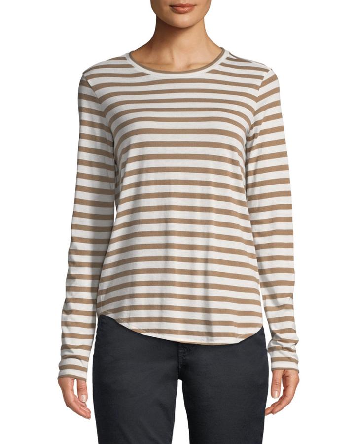 Little Boy Striped Crewneck Tee