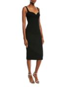 Sweetheart-neck Stretch-boucle Sheath Cocktail Dress