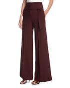 High-waist Belted Wide-leg Pants