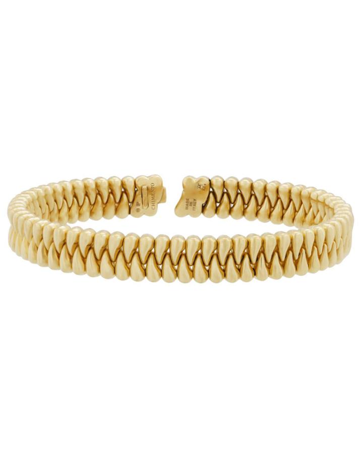 18k Gold Zipper Bangle