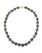 14k Round Brush Beaded Pearl Necklace,