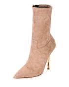 Stretch-suede Point-toe