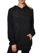 Lace Floral Applique Hoodie Dress