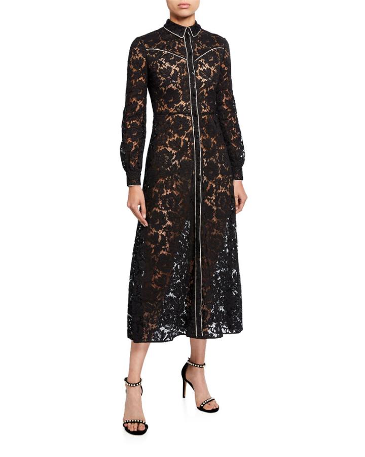 Long Lace Cocktail Dress