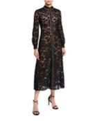 Long Lace Cocktail Dress