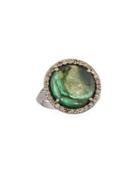 Emerald & Diamond Trim Ring,
