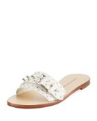 Leather Embellished Flat