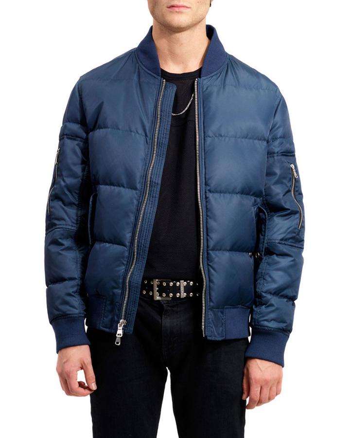 Men's Vandal Quilted Down Bomber Jacket, Ocean