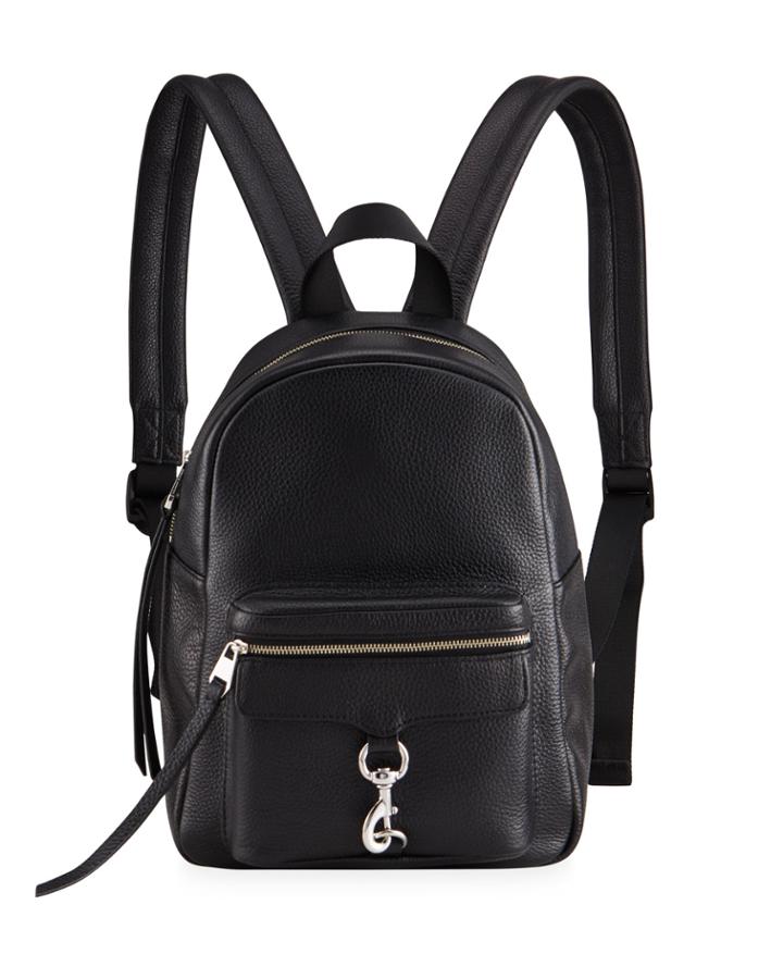 Medium Pebbled Leather Backpack Bag