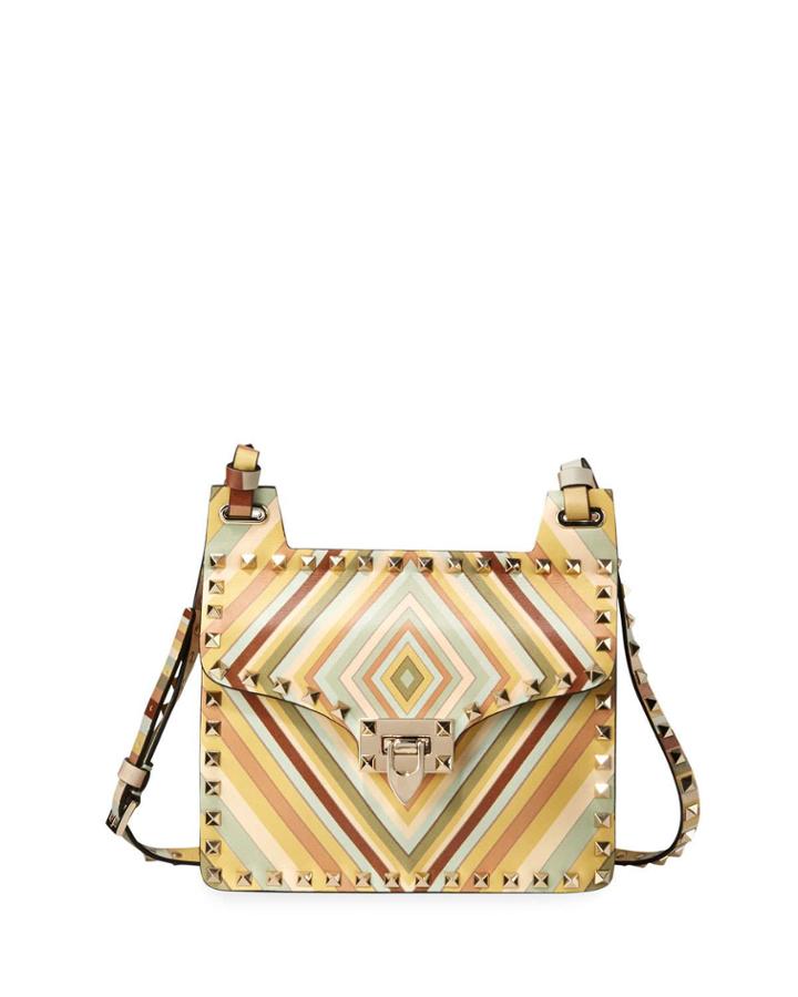 Multicolored Striped Leather