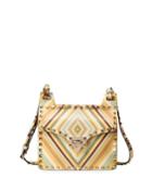 Multicolored Striped Leather