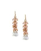 Beaded Dangle Earrings, Blush