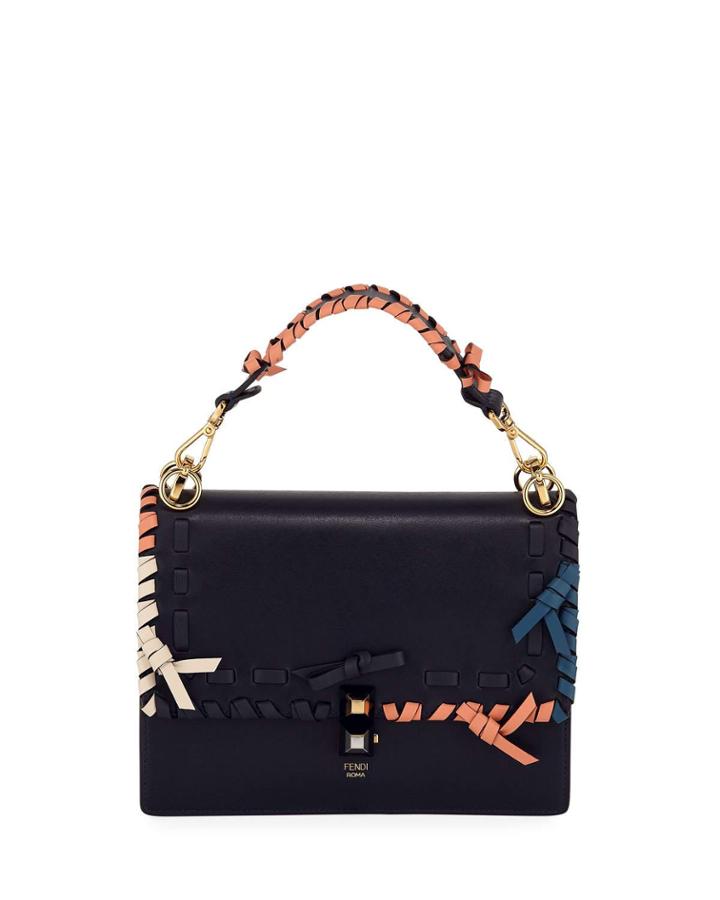 Kan Medium Whipstitched Shoulder Bag, Blue