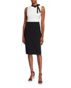Colorblock Bow-neck
